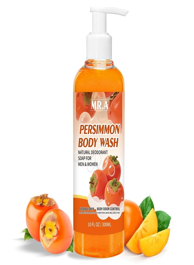 MR.A Persimmon Body Wash for Strong Body Odor, Persimmon Liquid Soap for Old People Smell, Nonenal Eliminator Purifying & Deodorizing Wash 10FL OZ - Image 1